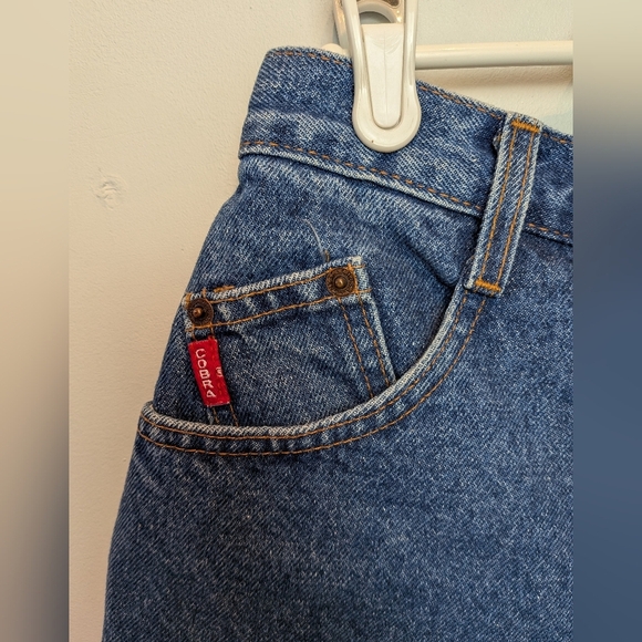 COBRA 90' Denim Women Jorts Size 30 Made In Canada Washed Pockets Loose Fit - Picture 3 of 11